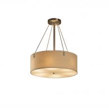 Justice Design Group FAB-9531-CREM-NCKL-F1 - Finials 18&#34; Drum Pendant