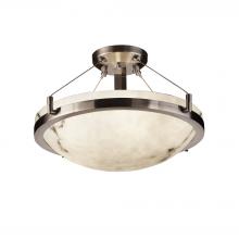 Justice Design Group FAL-9681-35-NCKL-LED3-3000 - 18&#34; LED Semi-Flush Bowl w/ Ring