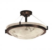 Justice Design Group FAL-9684-35-DBRZ-LED6-6000 - 36&#34; LED Semi-Flush Bowl w/ Ring