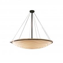 Justice Design Group PNA-9697-35-WAVE-DBRZ - 48&#34; Round Pendant Bowl w/ Ring