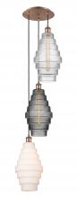 Innovations Lighting 113B-3P-AC-G670-MU - Cascade - 3 Light - 15 inch - Antique Copper - Cord hung - Multi Pendant