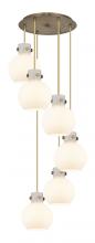 Innovations Lighting 116-410-1PS-BB-G410-8WH - Newton Sphere - 6 Light - 19 inch - Brushed Brass - Cord hung - Multi Pendant