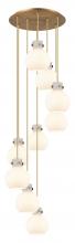 Innovations Lighting 119-410-1PS-BB-G410-8WH - Newton Sphere - 9 Light - 22 inch - Brushed Brass - Cord hung - Multi Pendant