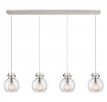 Innovations Lighting 124-410-1PS-PN-G410-8SDY - Newton Sphere - 4 Light - 52 inch - Polished Nickel - Cord hung - Linear Pendant