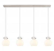 Innovations Lighting 124-410-1PS-PN-G410-8WH - Newton Sphere - 4 Light - 52 inch - Polished Nickel - Cord hung - Linear Pendant