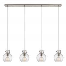 Innovations Lighting 124-410-1PS-SN-G410-8SDY - Newton Sphere - 4 Light - 52 inch - Brushed Satin Nickel - Cord hung - Linear Pendant