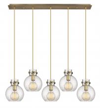 Innovations Lighting 125-410-1PS-BB-G410-8SDY - Newton Sphere - 5 Light - 40 inch - Brushed Brass - Cord hung - Linear Pendant