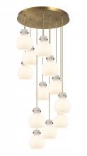 Innovations Lighting 126-410-1PS-BB-G410-8WH - Newton Sphere - 12 Light - 27 inch - Brushed Brass - Cord hung - Multi Pendant