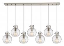 Innovations Lighting 127-410-1PS-SN-G410-8SDY - Newton Sphere - 7 Light - 52 inch - Brushed Satin Nickel - Cord hung - Linear Pendant