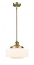 Innovations Lighting 201S-BB-G691-12 - Bridgeton - 1 Light - 12 inch - Brushed Brass - Stem Hung - Mini Pendant