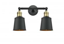 Innovations Lighting 208-BAB-M9-BK - Addison - 2 Light - 16 inch - Black Antique Brass - Bath Vanity Light