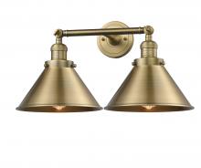 Innovations Lighting 208-BB-M10-BB - Briarcliff - 2 Light - 19 inch - Brushed Brass - Bath Vanity Light