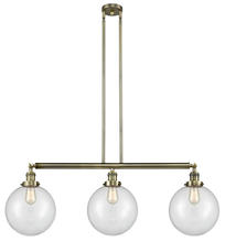 Innovations Lighting 213-AB-G202-10 - Beacon - 3 Light - 42 inch - Antique Brass - Stem Hung - Island Light