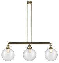 Innovations Lighting 213-AB-G204-10 - Beacon - 3 Light - 42 inch - Antique Brass - Stem Hung - Island Light