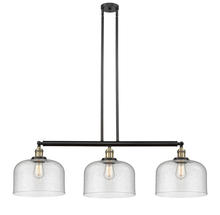 Innovations Lighting 213-BAB-G74-L - Bell - 3 Light - 42 inch - Black Antique Brass - Stem Hung - Island Light