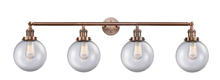 Innovations Lighting 215-AC-G202-8 - Beacon - 4 Light - 44 inch - Antique Copper - Bath Vanity Light