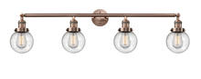 Innovations Lighting 215-AC-G204-6 - Beacon - 4 Light - 42 inch - Antique Copper - Bath Vanity Light