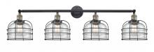 Innovations Lighting 215-BAB-G72-CE - Bell Cage - 4 Light - 44 inch - Black Antique Brass - Bath Vanity Light