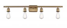Innovations Lighting 516-4W-BB - Bare Bulb - 4 Light - 36 inch - Brushed Brass - Bath Vanity Light