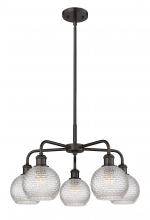 Innovations Lighting 516-5CR-OB-G122C-6CL - Athens - 5 Light - 24 inch - Oil Rubbed Bronze - Chandelier