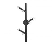 Avenue Lighting HF8886-BLK - The Oaks Collection Black 6 Light Wall Sconce