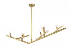 Avenue Lighting HF8812-BB - The Oaks Collection Brushed Brass Linear 12 Light Fixture