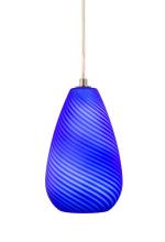 Kuzco Lighting Inc 40491B - Single Lamp Pendant with Swirl Glass