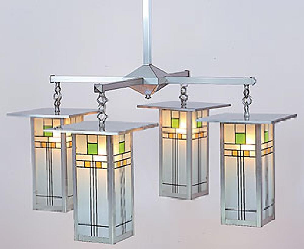 9" franklin long body 4 light chandelier