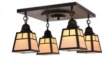 Arroyo Craftsman ACM-4TF-BZ - a-line shade 4 light ceiling mount with t-bar overlay