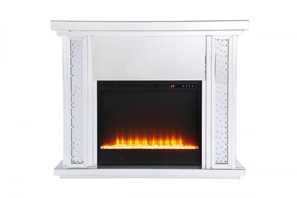 Elegant Mirrored Mantle Fireplace - Thumbnail 3
