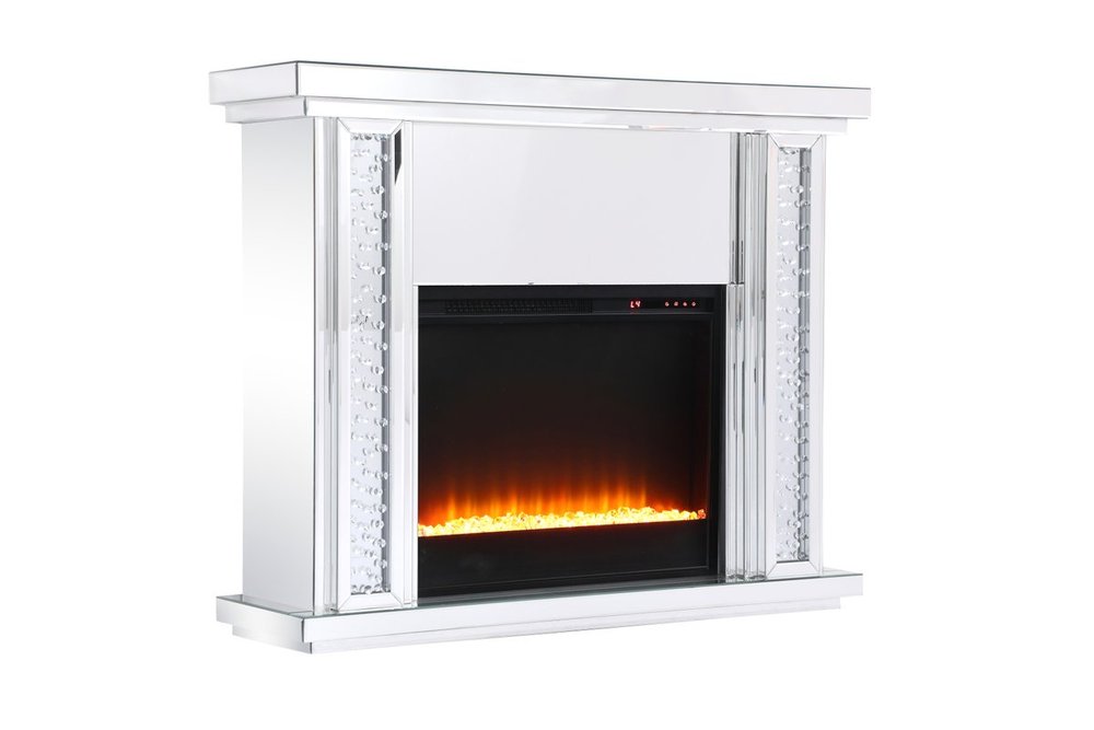 Elegant Mirrored Mantle Fireplace - Thumbnail 5