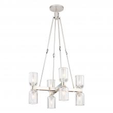 Alora Lighting CH338822PNCC - Lucian 22-in Clear Crystal/Polished Nickel 8 Lights Chandeliers