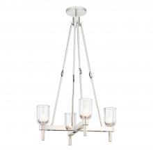 Alora Lighting PD338422PNCC - Lucian 22-in Clear Crystal/Polished Nickel 4 Lights Pendant