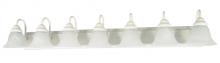 Nuvo 60/294 - Ballerina - 7 Light 48&#34; Vanity with Alabaster Glass - Textured White Finish