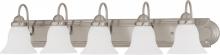 Nuvo 60/3282 - Ballerina - 5 Light 36&#34; Vanity with Frosted White Glass - Brushed Nickel Finish