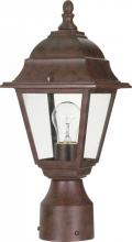 Nuvo 60/547 - Briton - 1 Light 14&#34; Post Lantern with Clear Seeded Glass - Old Bronze Finish