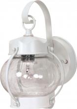 Nuvo 60/630 - 1 Light 11&#34; - Onion Lantern with Clear Seeded Glass - White Finish