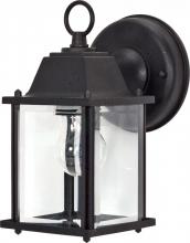 Nuvo 60/638 - 1 Light 9&#34; - Cube Lantern with Clear Beveled Glass - Textured Black Finish