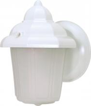 Nuvo 60/639 - 1 Light 9&#34; - Hood Lantern with Satin Frosted Glass - White Finish