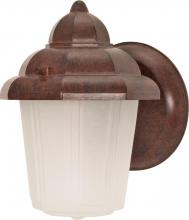 Nuvo 60/640 - 1 Light 9&#34; - Hood Lantern with Satin Frosted Glass - Old Bronze Finish