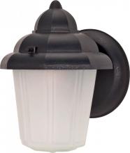 Nuvo 60/641 - 1 Light 9&#34; - Hood Lantern with Satin Frosted Glass - Textured Black Finish