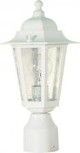 Nuvo 60/994 - Cornerstone - 1 Light 14&#34; Post Lantern with Clear Seeded Glass - White Finish