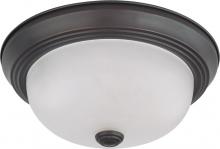 Nuvo 62/1011 - 2 Light - LED 11&#34; Flush Fixture - Mahogany Bronze Finish - Frosted Glass - Lamps Included