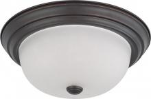 Nuvo 62/1012 - 2 Light - LED 13&#34; Flush Fixture - Mahogany Bronze Finish - Frosted Glass - Lamps Included
