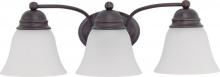 Nuvo 62/1023 - 3 Light - Empire LED 21&#34; Vanity Wall Fixture - Mahogany Bronze Finish - Frosted Glass - Lamps