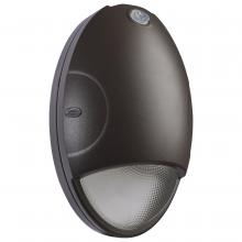 Nuvo 65/880 - Oval Small Emergency Wall Pack; LED; CCT Selectable; Photocell; Bronze Finish