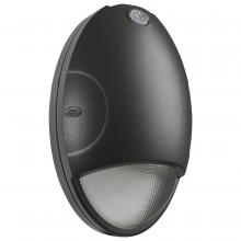 Nuvo 65/881 - Oval Small Emergency Wall Pack; LED; CCT Selectable; Photocell; Black Finish