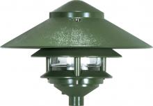 Nuvo SF76/634 - 1 Light - 8&#34; Pathway Light - Two Louver - Large Hood - Green Finish