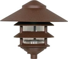 Nuvo SF76/637 - 1 Light - 9&#34; Pathway Light - Three Louver - Large Hood - Old Bronze Finish