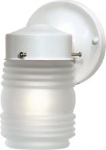 Nuvo SF76/702 - 1 Light - 6&#34; Mason Jar with Frosted Glass - Gloss White Finish